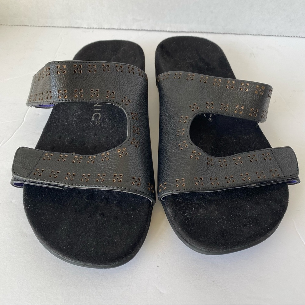 Vionic Nakia Women's Adjustable Slide Orthotic Sandals Black - Sz 7 Wide
